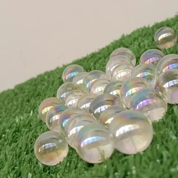 15-20mm 3pcs Electroplate white Crystal ball Reiki Kvarco Gydymo Akmuo, Mineralinis Namų Puošybai 