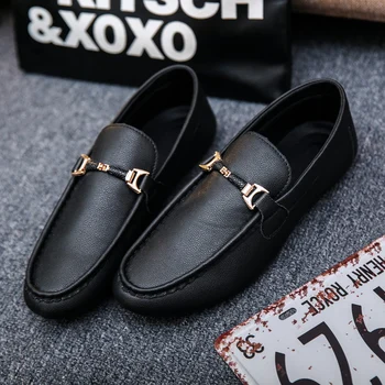 2019 vyriški prekės rudens mados paprasta vandeniui patogus, aukštos kokybės atsitiktinis gamtos mens batai oficialų odos mokasīni