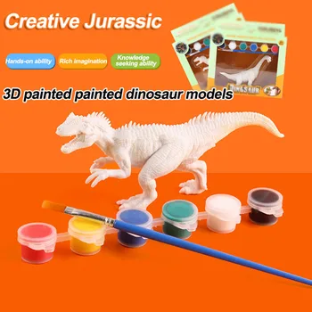 3D dažytos spalvos modelis Juros periodo dinozaurų amžiaus vaikų vertus, 