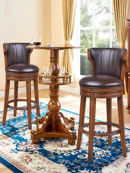 Amerikos kietos medienos baro kėdė Europos stiliaus atlošas, baro kėdės, baro aukštą kėdutę namų paprasta, aukšta kėdutė, aukštos kėdžių, baro kėdžių