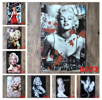 Derliaus Alavo Ženklai Marilyn Monroe Garsaus Amerikiečių Aktorė Gražių Merginų Sexy Lady Distiliatoriai Baras Meno Sienos Dekoratyvinis Plakatas