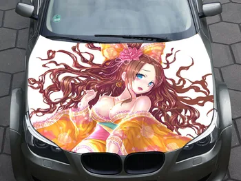Dvimatis Mergina Seksualus Automobilių Lipdukas Automobilių Dažymas Gaubtu Pakuotės Universalus Anime Animacija Pobūdžio Modifikuotų Automobilių Galva Lipdukas