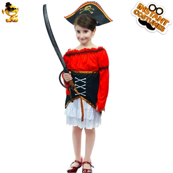Helovinas Kostiumas Piratų Vaikai Mergina Kostiumas Fancy Dress Fantasia Piratų Kailis Suknelė Vaikų Gimtadienis Kostiumas