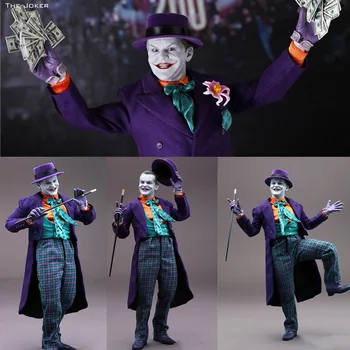 HOTTOYS DX08 1/6 Joker 1989 M. Klasikinis Anime Piktadariai Crazy Violetinė Klounas, Pilnas Komplektas 12 Cm Veiksmų Skaičius, Modelis Gerbėjų Dovana