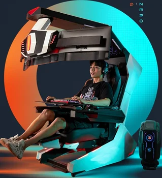 Imperator Darbai R1Pro Prabanga aukštųjų Technologijų Atsilošti Nulinės Gravitacijos PC Žaidimų Kėdė Kabinos Masažas Star Lubų RGB 3 Ekranai