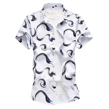 Išskirtinį kūrybos 3d spausdinimo mados boutique trumpas rankovės marškinėliai Vasaros Naujus kokybės medvilnės camisa masculina prabangių vyrų shirtM-7XL