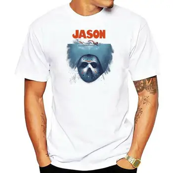 Jason Voorhees T-Shirt Helovinas Žemiau Ežero Tee Marškinėliai Trumpomis Rankovėmis Retro O Kaklo Tee Marškinėliai
