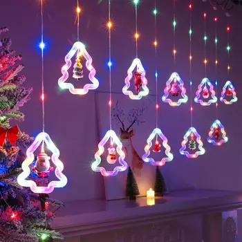 Kalėdų Medžio Šviesos Pakabukas Vandeniui Kalėdų LED Žibintai String Su Nuotolinio USB Powered Kalėdų Patalpų vidaus Lauko Apdaila