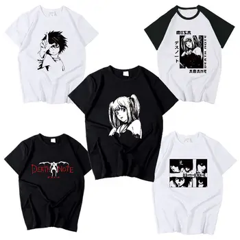 Karšto Anime Death Note, trumpomis Rankovėmis Vyrų Kawaii Animacinių filmų MisaMisa Grafinis T-Shirt Unisex Manga Print T-Shirt Harajuku Viršuje Y2K