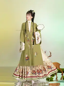 Kinijos Elegantiškas Ming Dinastijos Hanfu Retro Liaudies Šokių Drabužiai Moterims Pavasario Šventė Hanfu Suknelė Nustatyti Derliaus Cosplay Hanfu Suknelė HS7