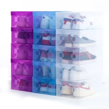 NAUJAS Aukštos Kokybės 10vnt Bateliai Box Skaidri Stalčių Atveju Plastikiniai Batų Dėžės ant kitos Dėžutės, Batų Organizatorius Batų saugykla, Batų Džiovykla