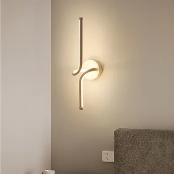 New Nordic light luxury paprasta šiuolaikinės kūrybos led ultra bright energijos taupymo miegamasis eilėje kambarį fono sienos šviesos
