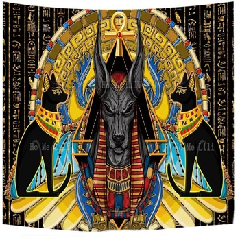 Senovės Egipto Isis Deivės Akis Horo Anubis Kryžiaus Gyvatė Paslaptingas Faraonų Naminių Kačių Bastet Kryžiaus Gobelenas Sienos Kabo