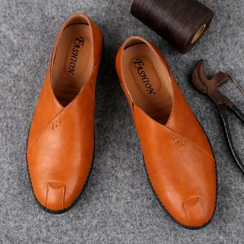 Vyriški odiniai batai 2021 m. vasarą oda verslo vyriški odiniai batai minkšto dugno laisvalaikio bateliai vestuvių batai Joker banga batai