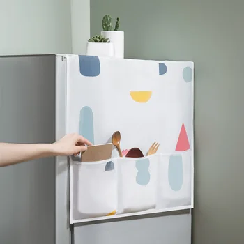 Šaldytuvas padengti audiniai dulkių dangtelį šaldytuvo kabo maišelis laikymui maišelis dulkių šluoste saugojimo krepšys buitinių vieną duris refrigerat