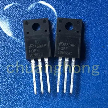 1pcs/daug Galios triode FQPF10N65C 10A 650V prekės-naujos lauko tranzistoriaus SU-220F 10N65C Maitinimo šaltinis 