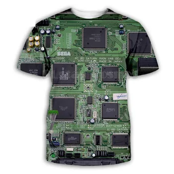 2022 naujų Elektroninių Hip-Hop ManT-shirt Pilnas 3D Spausdinimo trumparankoviai Mados T-Shirt Harajuku Punk Stiliaus marškinėliai