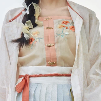 2023 1pcs hanfu viršuje moterų kostiumas kinų stiliaus senovės siuvinėjimo gėlių vest kasdien drabužiai moterims mergina qipao drabužiai