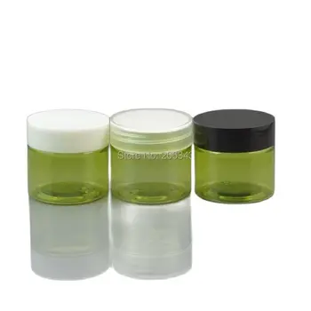 25G žalia PET kremas butelis,kosmetikos konteinerių,grietinėlės indelį,Kosmetikos Indelį su plastiko dangteliu