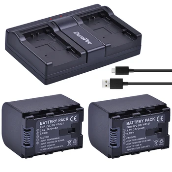 2vnt, BN-VG121 BN VG121 baterijos + USB Kroviklis Skirtas JVC GZ-HD620 GZ-HD500 GZ-HM320 GZ-HM550 GZ-HM860 GZ-HM960 GZ-HM970 GZ-HM855