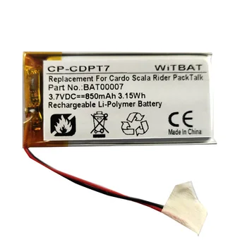 3.7 V 850mAh Baterija Cardo Scala Rider PackTalk BAT00007 