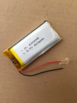 3,7 V ličio polimero baterija, 602248 560MAH MP4 MP5 plug-in kortelė, elektroninis šuns žaislas Li-ion Ląstelių