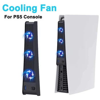 3-Fan Aušintuvo PS5 Priimančiosios Aksesuarai, Aušinimo Ventiliatorius Pratęstas USB Sąsaja PS5 Konsolės lengvas Ir Kompaktiškas