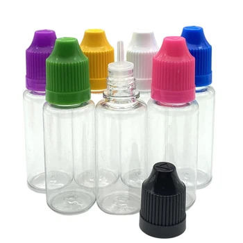 5 Nustatykite Tuščias Buteliukas Aiškiai PET 15ml Plastikiniai Buteliukai Su Lašintuvu Childproof Bžūp Skysčių Talpyklos