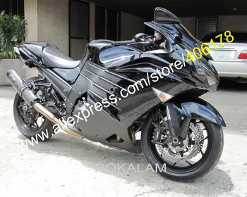 Antrinėje rinkoje Purvasargiai Už Kawasaki ZX14R 2012-2015 M. ZZR1400 12-15 Visiškai Juodos Motociklo Lauktuvės Rinkinys (Liejimo)
