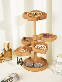 Custom medinės lentelės viršuje lentyna, papuošalai sultingi įvairenybės sluoksniuotos stalčiuko mielas kūrybos ins stiliaus organizuoti stovo