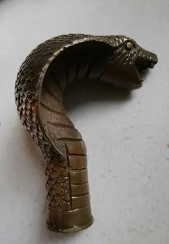 Dovanos Raižyti gyvatė bronzos drožyba galvos ramentus pirmaujančių cukranendrių