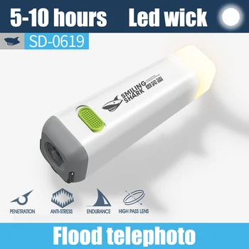Galva balta šviesa uodega geltona šviesa, blykstė, vidaus elektros galia dual šviesos šaltinis mini žibintuvėlis su USB laidu