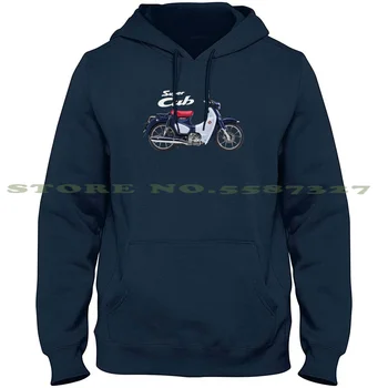 Honda Super Cub C125 19 Mėlynas, Sl Streetwear Sporto Hoodie Palaidinukė Motociklus, Motociklai Ride Rideordie Ridetolive Dviratį Motociklą