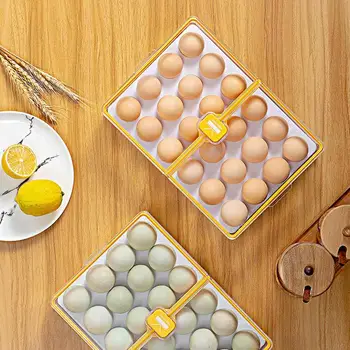 Kiaušinių Laikymo Šaldytuve 24-lizdą Kiaušinių Konteinerių Kiaušiniai Organizatorius Dėklas Kiaušinių Laikiklį Atveju Saugoti Kiaušiniai, Mažas Vaisių Ir Daržovių
