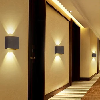 LED Sienos Lempos Modernių Prieškambario Sienos Žibintai 6W 3000/6500K Aukštyn Žemyn Kietas/Kirminas Baltas Kambarį Miegamajame, Koridoriuje Eilėje