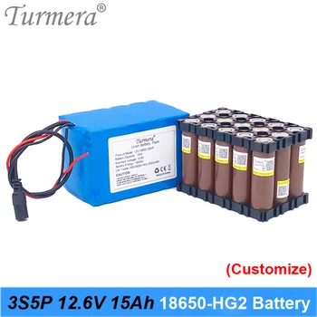 Ličio Baterija 3S5P 12V 15Ah Įkrovimo Naudoti HG2 3000mAh baterija su 40A BMS nepertraukiamą elektros energijos tiekimo 10.8 V 12,6 V