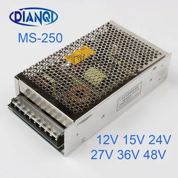 maitinimo 250w 48V 5.2 A power suply mini dydžio vienetas led 27V 36V ac dc 12V 24V 15Vconverter ms-250-48