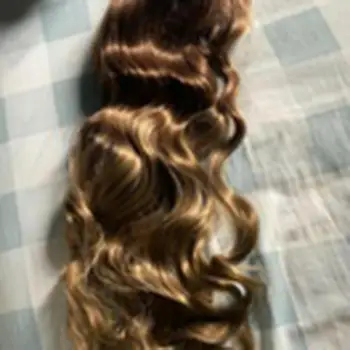 Perukas Cosplay Priedai Hairpiece Gradientas Garbanotas Banguoti Atsparus Karščiui Moterų Ilgi Plaukai, Rudos Šaliai dėl Jos