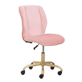 Pliušinis Aksomo, Biuro Kėdė, Pearl Blush