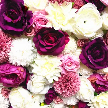 SPR mažai MOQ gražus vestuvių dekoratyvinis fonas paneis dirbtinių gėlių sienelė