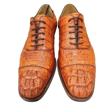 tianxin naują atvykimo vyrų suknelė bateliai vyrai bateliai vyrai krokodilas bateliai vyrai oficialų batai rudos spalvos krokodilo odos batai