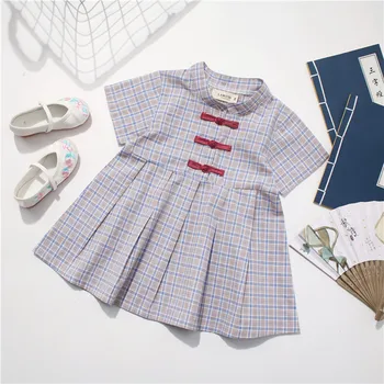 Tonytaobaby Mergaitės Vaikų Nešioti Pavasarį, Vasarą Naujasis Kinijos Stilius Derliaus Pledas-line Suknelė