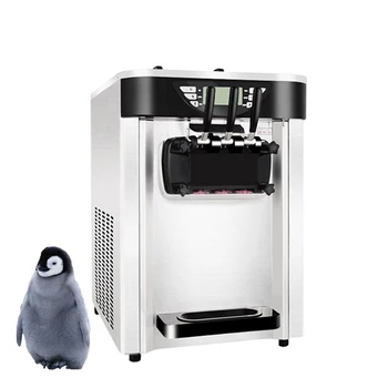 Trijų skonių komercinės darbalaukio minkštų ledų mašina 220V/110v, kad ledai protingas saldiklis ice cream maker 1pc