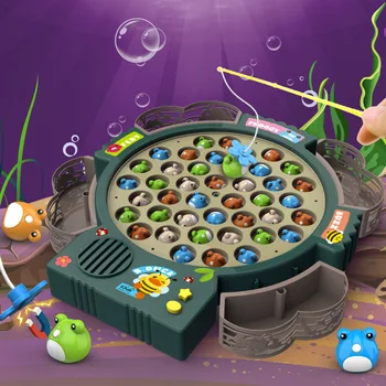 Vaikai Montessori Žvejybos Žaislus, Elektros Sukasi Žvejybos Žaisti Žaidimą Muzikos Žuvų Plokštė Nustatyti Magnetinio Lauko Sporto Žaislai Dovana